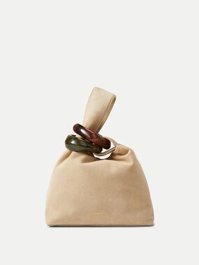 Veronica Beard Swing Clutch in Stone Khaki